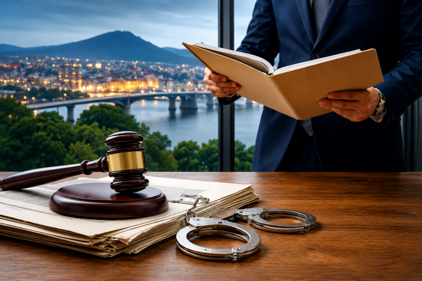 Chattanooga Courtroom Desk With Gavel and Case FilesChattanooga Courtroom Desk With Gavel and Case FilesChattanooga Courtroom Desk With Gavel and Case Files Gavel and legal documents on a courtroom desk representing a Chattanooga sexual battery case review
